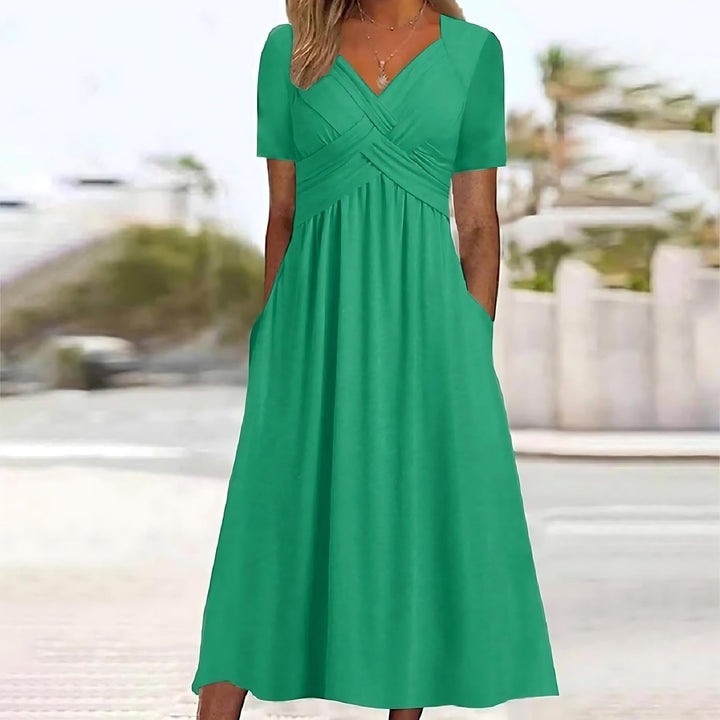 Isadora | Elegantní midi šaty áčkového střihu