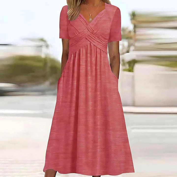 Isadora | Elegantní midi šaty áčkového střihu