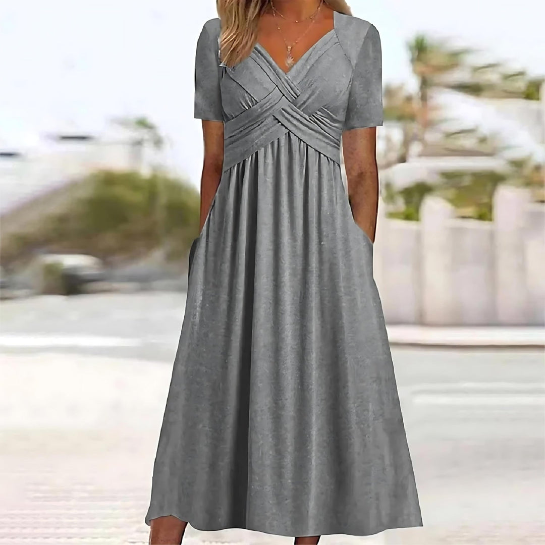 Isadora | Elegantní midi šaty áčkového střihu