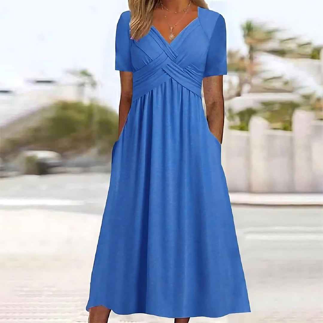 Isadora | Elegantní midi šaty áčkového střihu