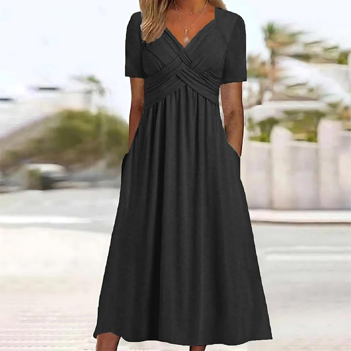 Isadora | Elegantní midi šaty áčkového střihu