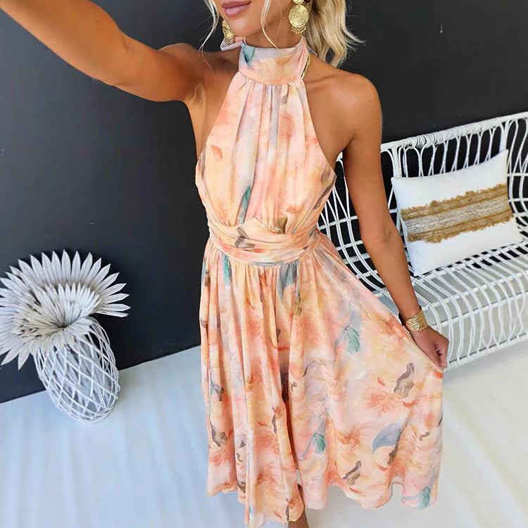Adéla | Elegantní maxi šaty s halter výstřihem