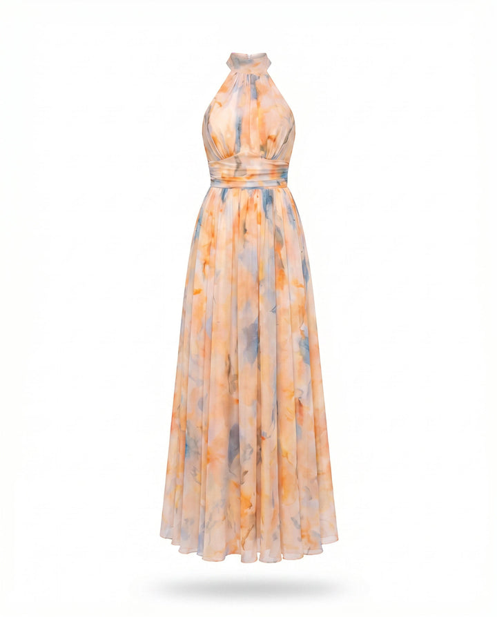Adéla | Elegantní maxi šaty s halter výstřihem